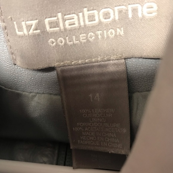 Genuine leather jacket blue-gray - Picture 5 of 8